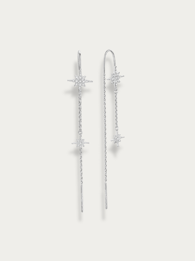 Lyre Starlight Moissanite Drop Earrings MNML Malaysia