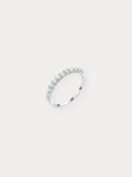 MARGARET Pavé Pearls Ring full angled view, 925 sterling silver