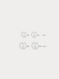 Side profile view of MEGHAN Pearl Stud earring