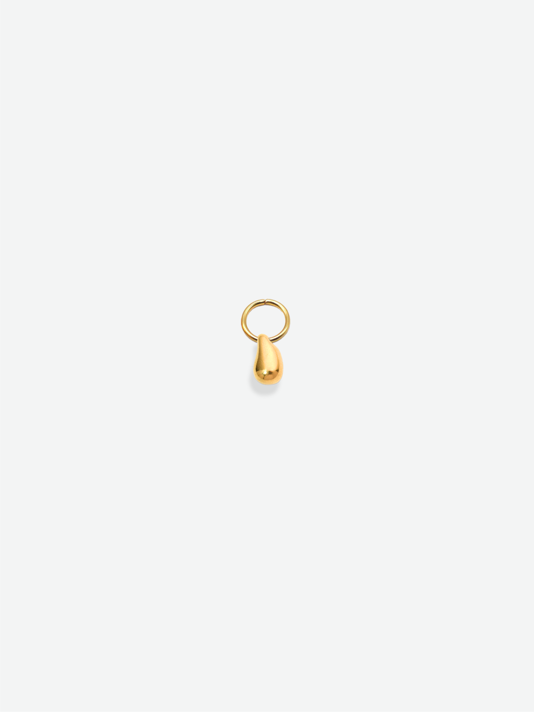 Mini droplet charm 18K gold plated stainless steel