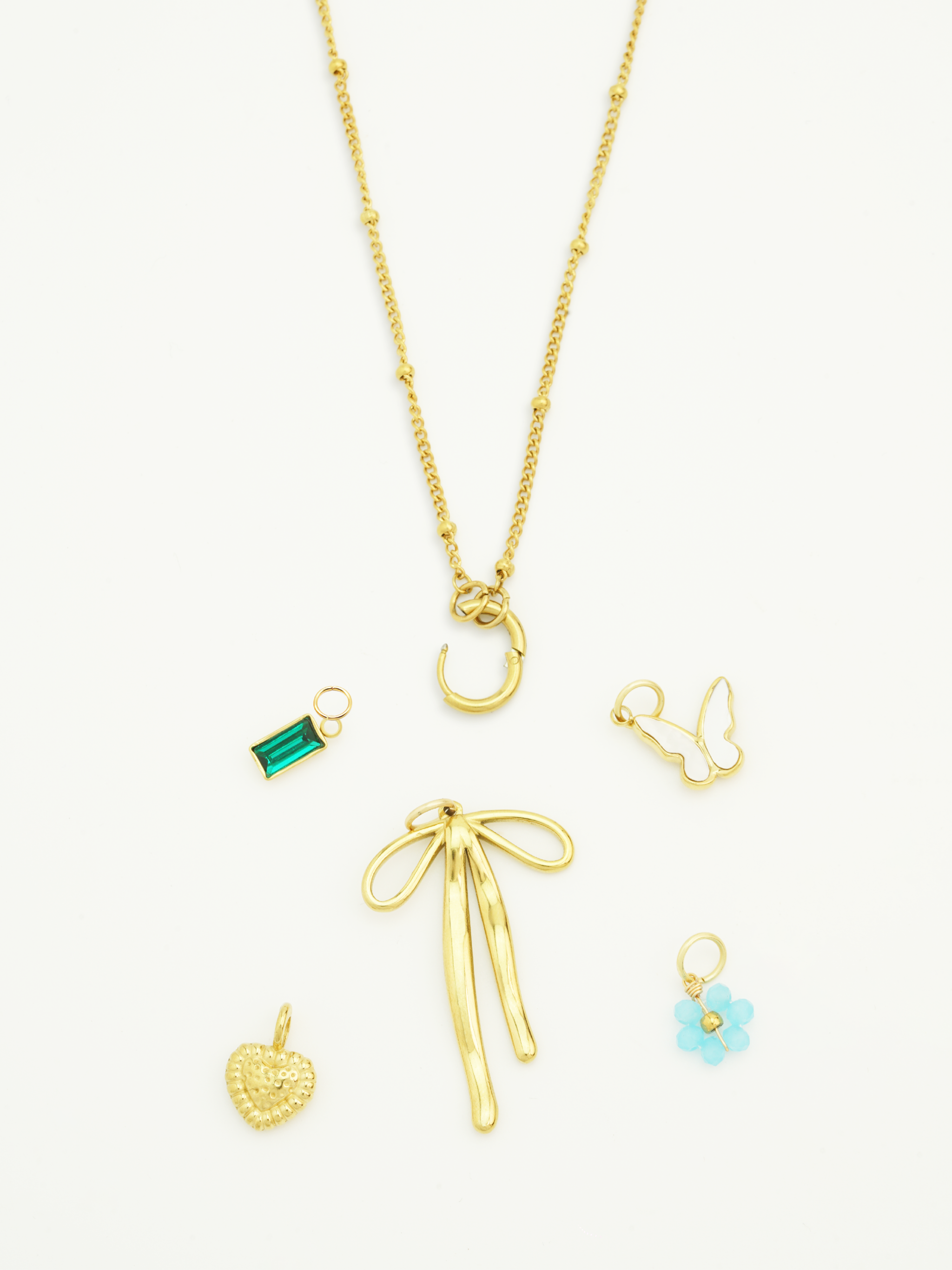 Mini geometric green charm stainless steel everyday wear