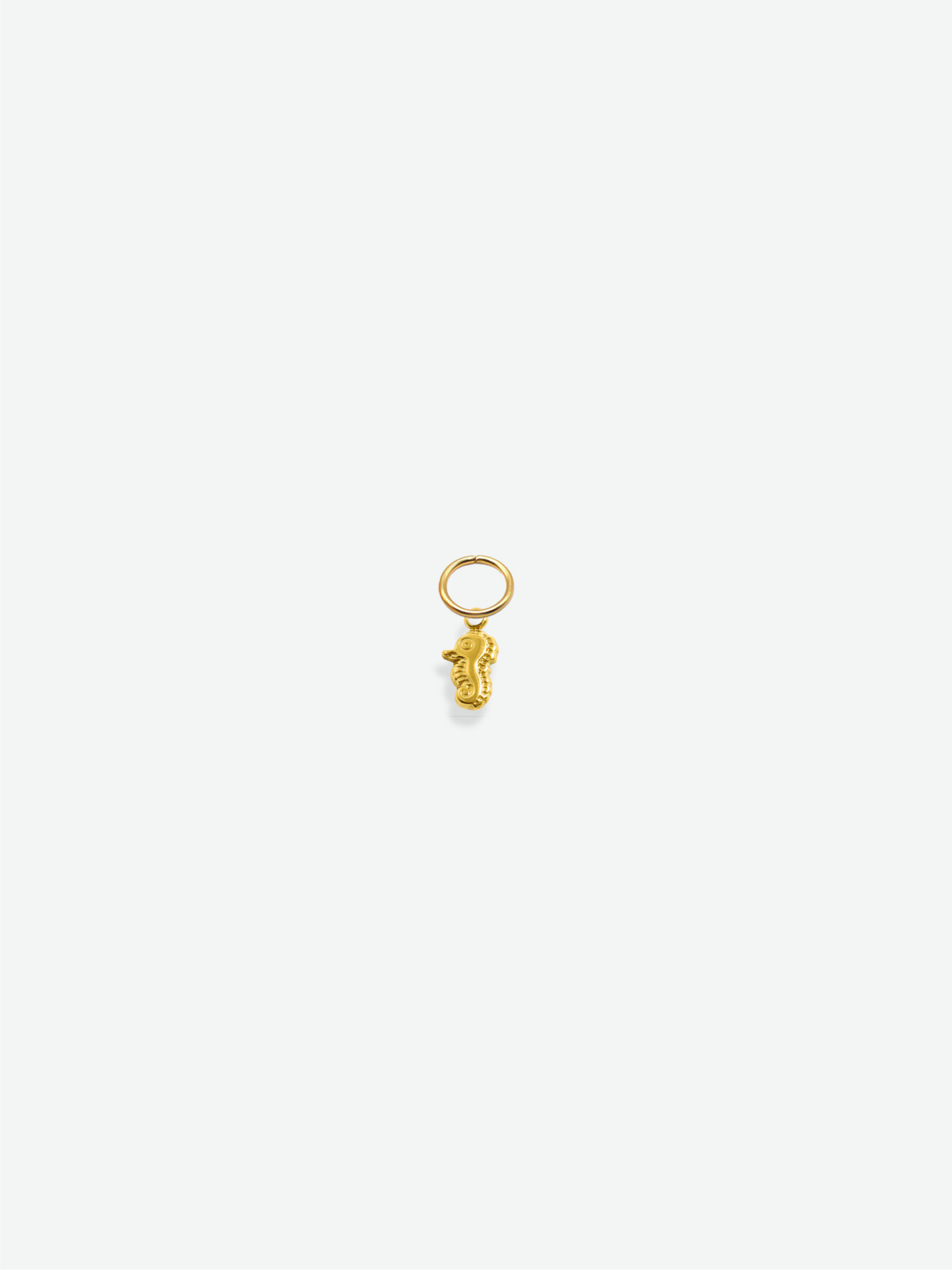 Mini seahorse charm 18K gold plated stainless steel