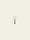 mini golden enamel lipstick charm