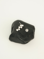 Minimal pearl cluster earrings