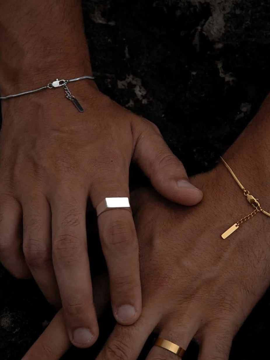 minimal snake chain bracelet unisex malaysia