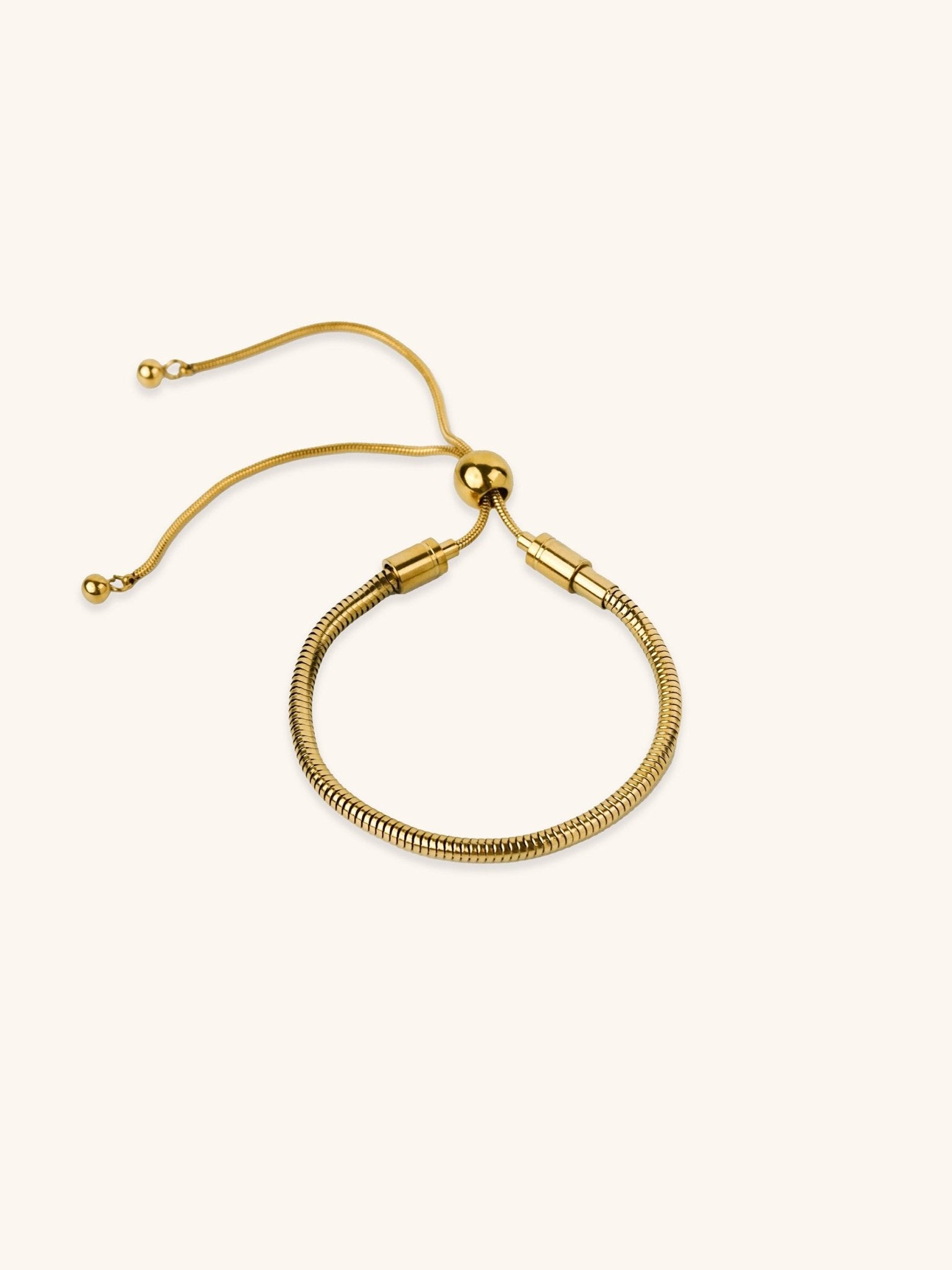 Minimalist Snake Chain Necklace gold tone titanium, smooth round snake chain 55cm, product flatlay