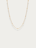 minimalist snake chain necklace with satellite beads