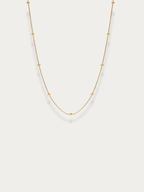 minimalist snake chain necklace with satellite beads