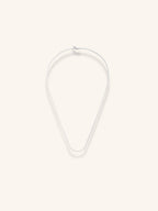 Minimalist Snake Chain Necklace silver tone titanium, smooth round snake chain 55cm, product flatlay