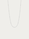 Minimalist Tube Link Necklace in sterling silver