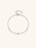ALEXIS Trio Diamond Sterling Silver Bracelet with three CZ stations