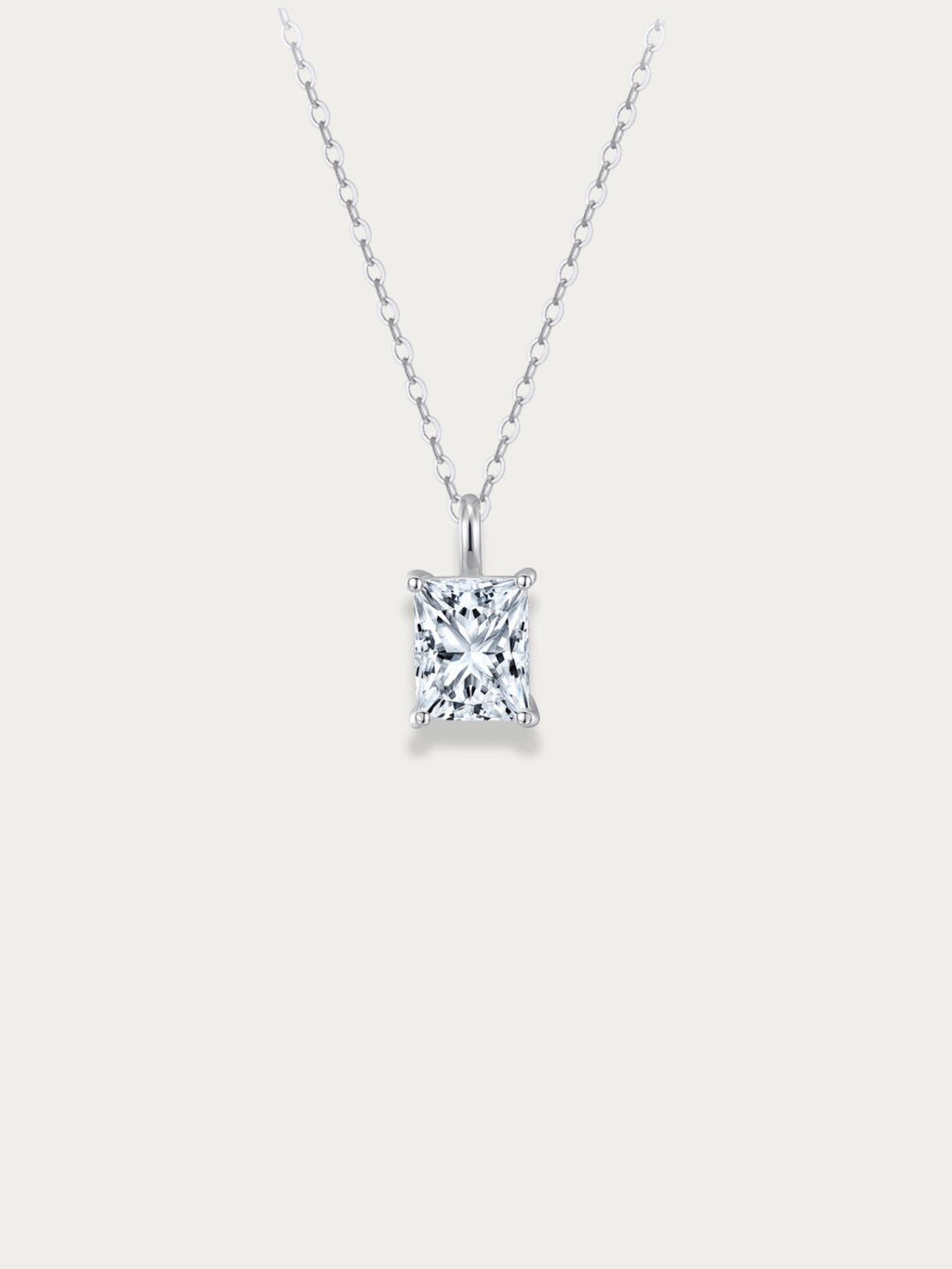 Alix Eternal Brilliance Necklace – Baguette Cut, 925 sterling silver