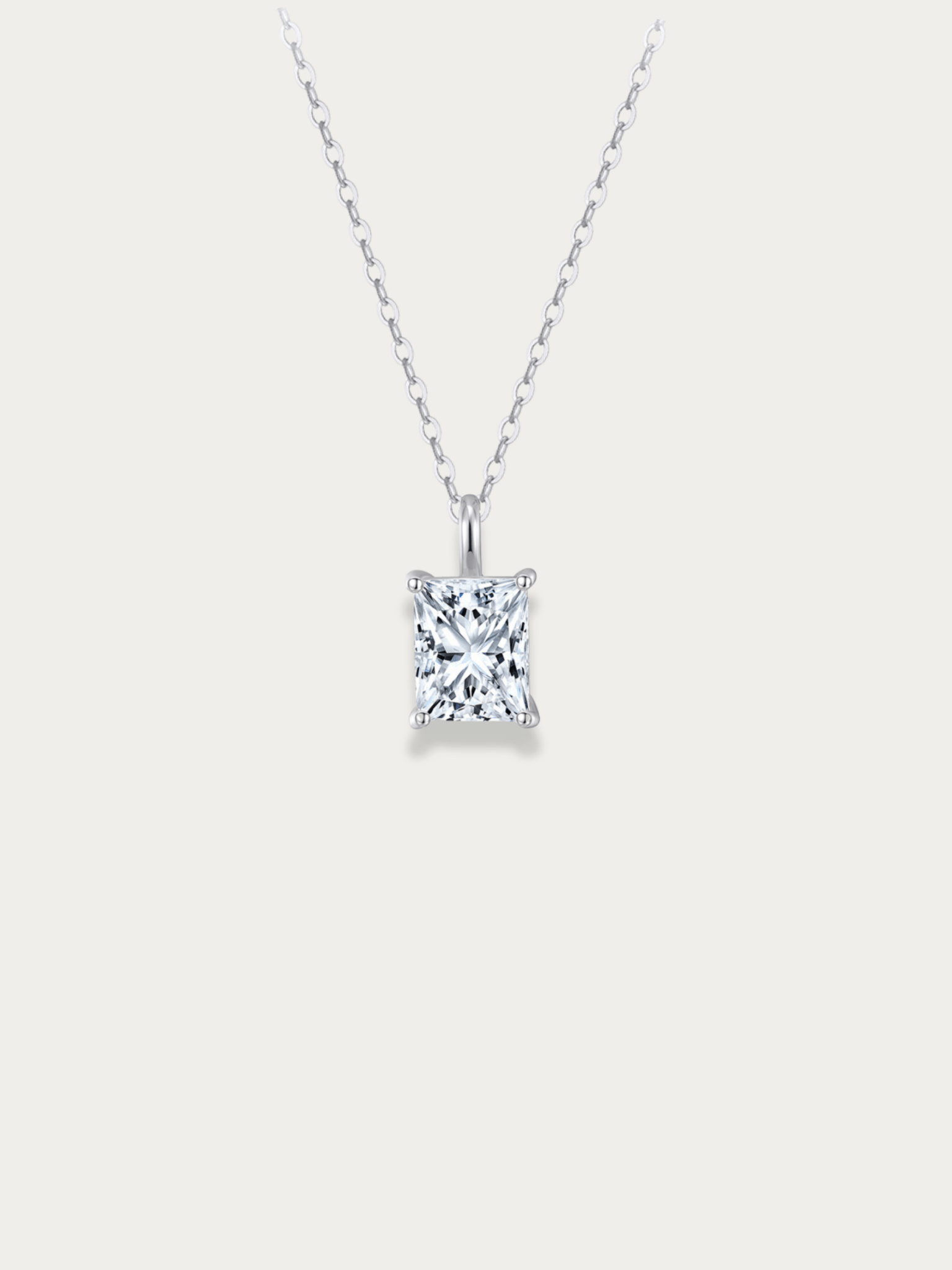 Alix Eternal Brilliance Necklace – Baguette Cut, 925 sterling silver