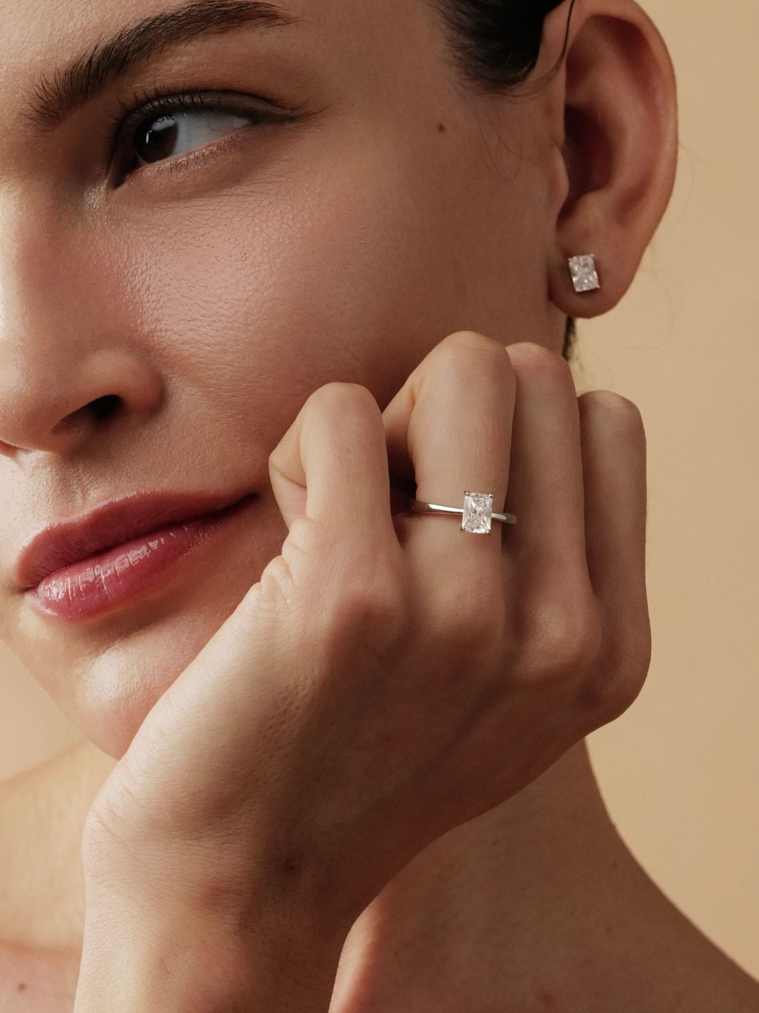 Alix ring worn on the hand