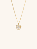 MNML Amber Dancing Diamond Heart Necklace in 14K gold — gold heart necklace Malaysia