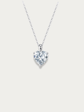 MNML Amoura Eternal Brilliance Necklace in 925 silver rhodium — front view, heart necklace Malaysia