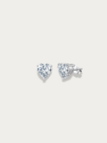 MNML Amoura Eternal Brilliance Stud Earrings Heart Cut in 925 silver — front view, heart stud earrings Malaysia