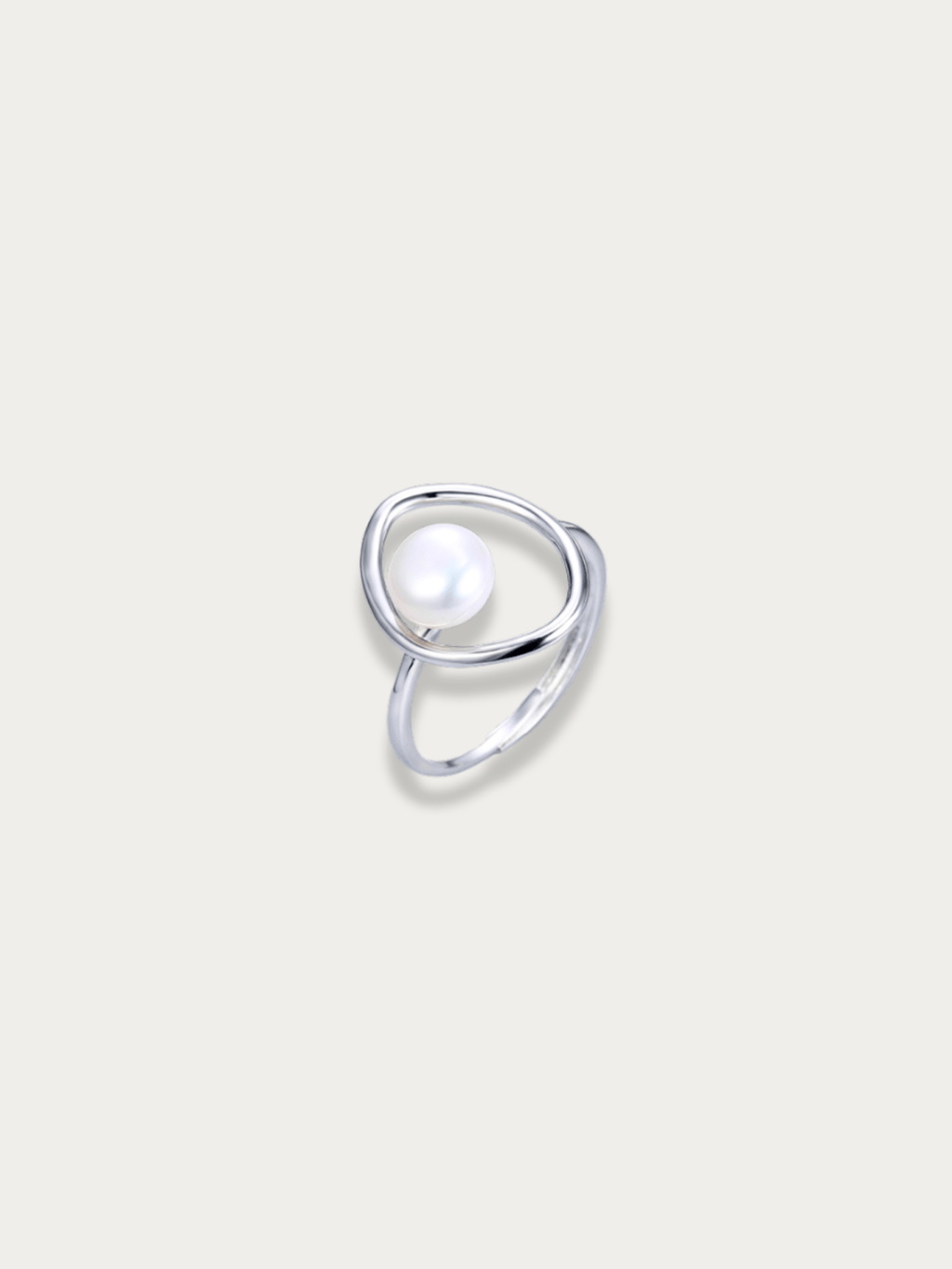 Anya Freshwater Pearl Open Ring in 925 sterling silver 