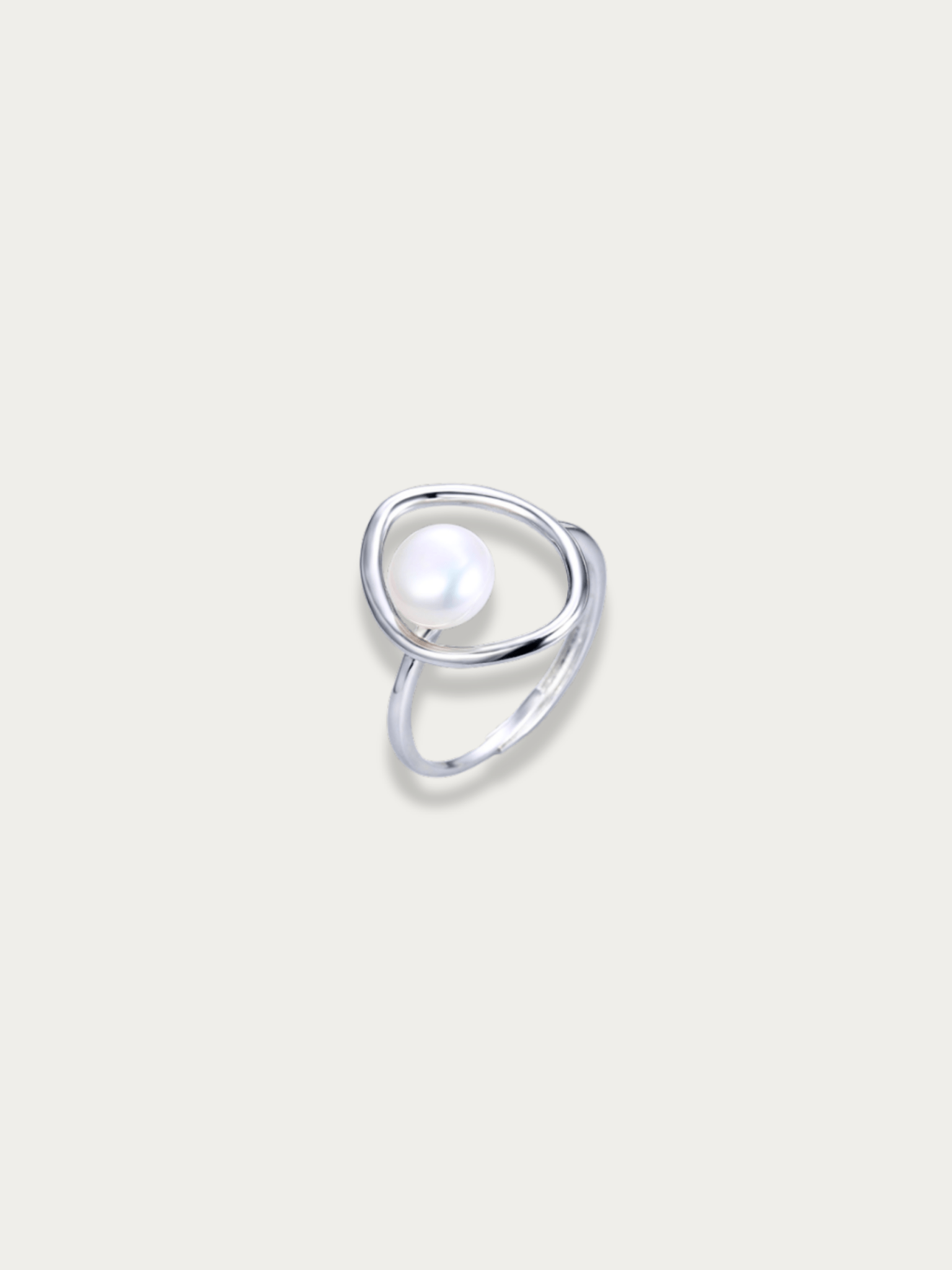 Anya Freshwater Pearl Open Ring in 925 sterling silver 