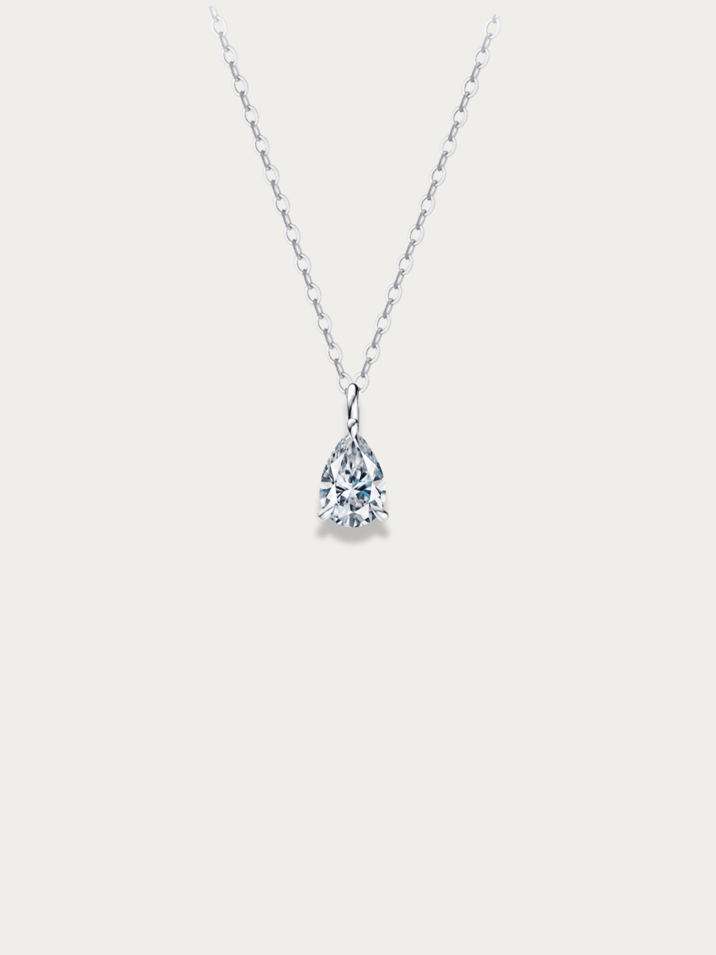 Aurélie Eternal Brilliance Teardrop Necklace in 925 sterling silver