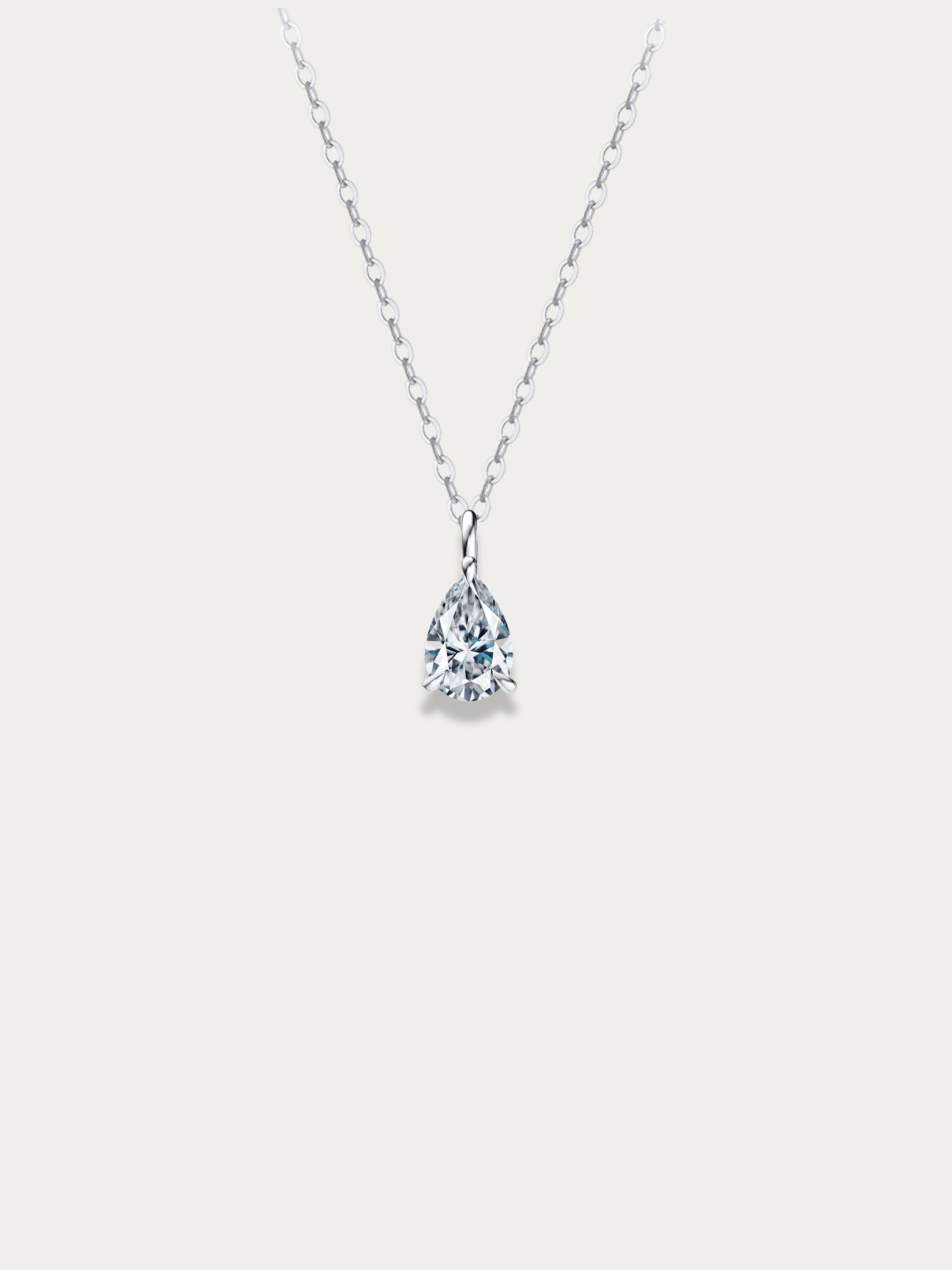 Aurélie Eternal Brilliance Teardrop Necklace in 925 sterling silver