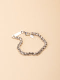 6mm curb chain detail on MNML Bold Curb Chain Engravable Bracelet — bold titanium chain
