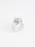 MNML Bold Edge Toggle Ring in stainless steel silver — front view, toggle dome ring Malaysia