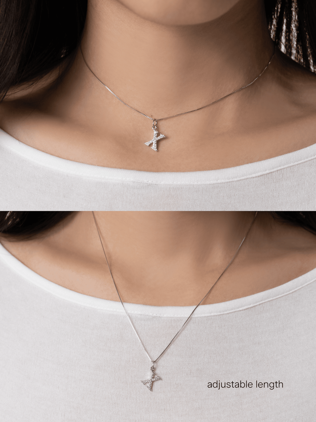 Fine box chain layered with a pendant necklace
