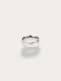 MNML Byul Minimalist Stacking Ring in stainless steel silver — front view, domed band ring Malaysia