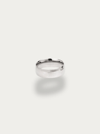 MNML Byul Minimalist Stacking Ring in stainless steel silver — front view, domed band ring Malaysia