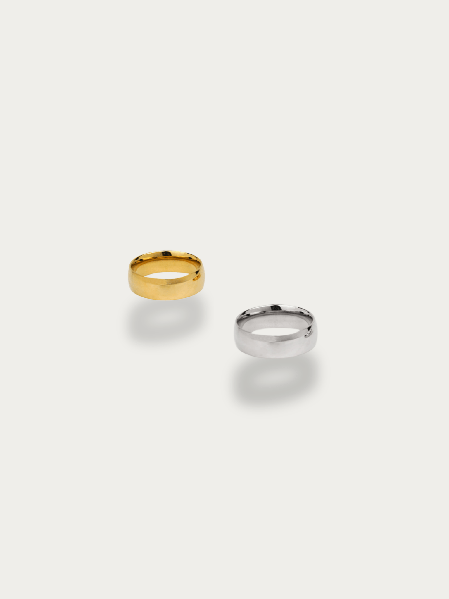 MNML Byul Minimalist Stacking Ring in silver and gold pair — two-tone stacking ring Malaysia