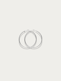 MNML Classic Thin Essential Hoop Earrings in stainless steel silver 20mm — front view, hoop earrings Malaysia