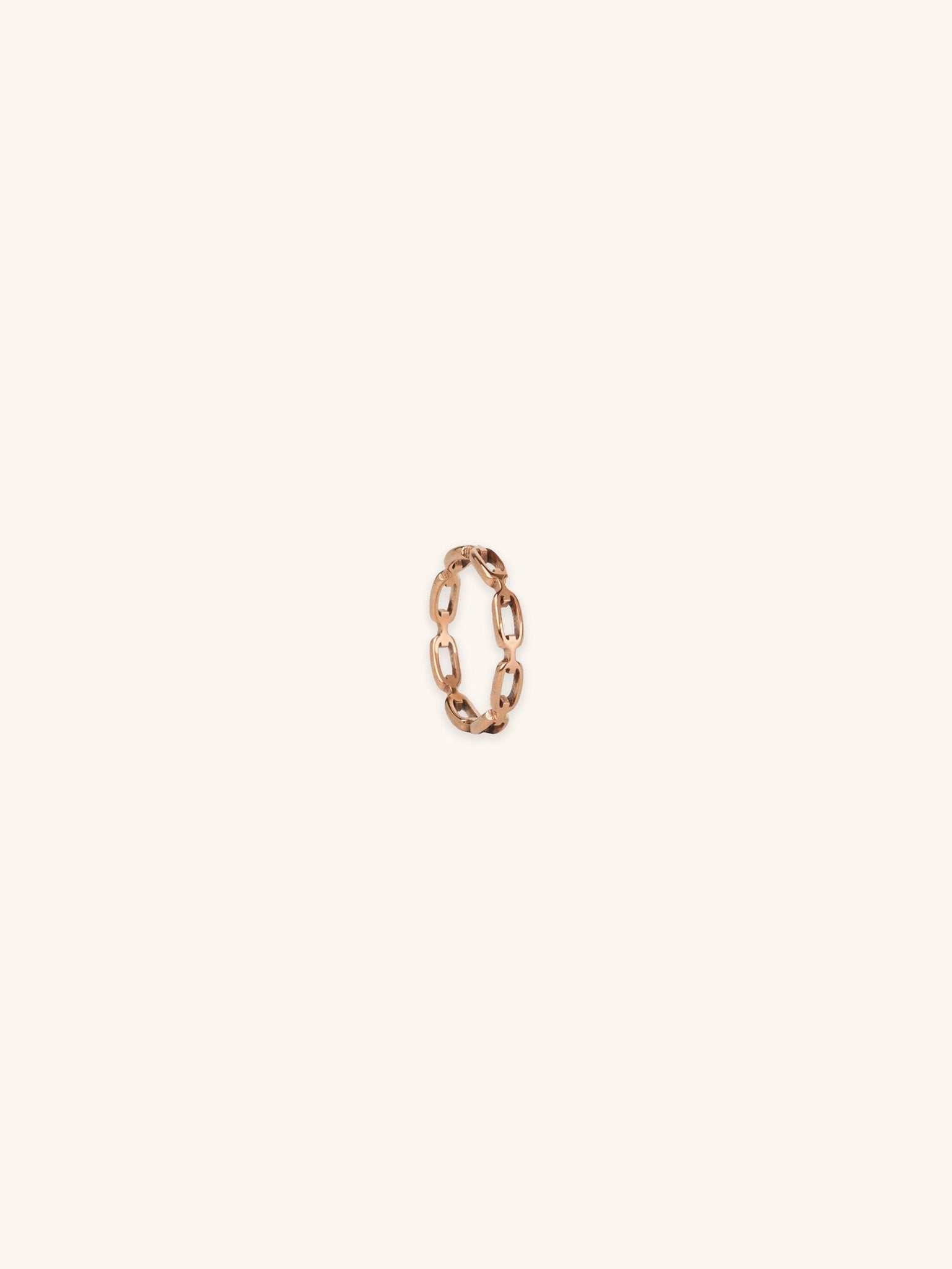 MNML Cleo Flat Chain Ring in titanium rose gold — rose gold chain ring Malaysia