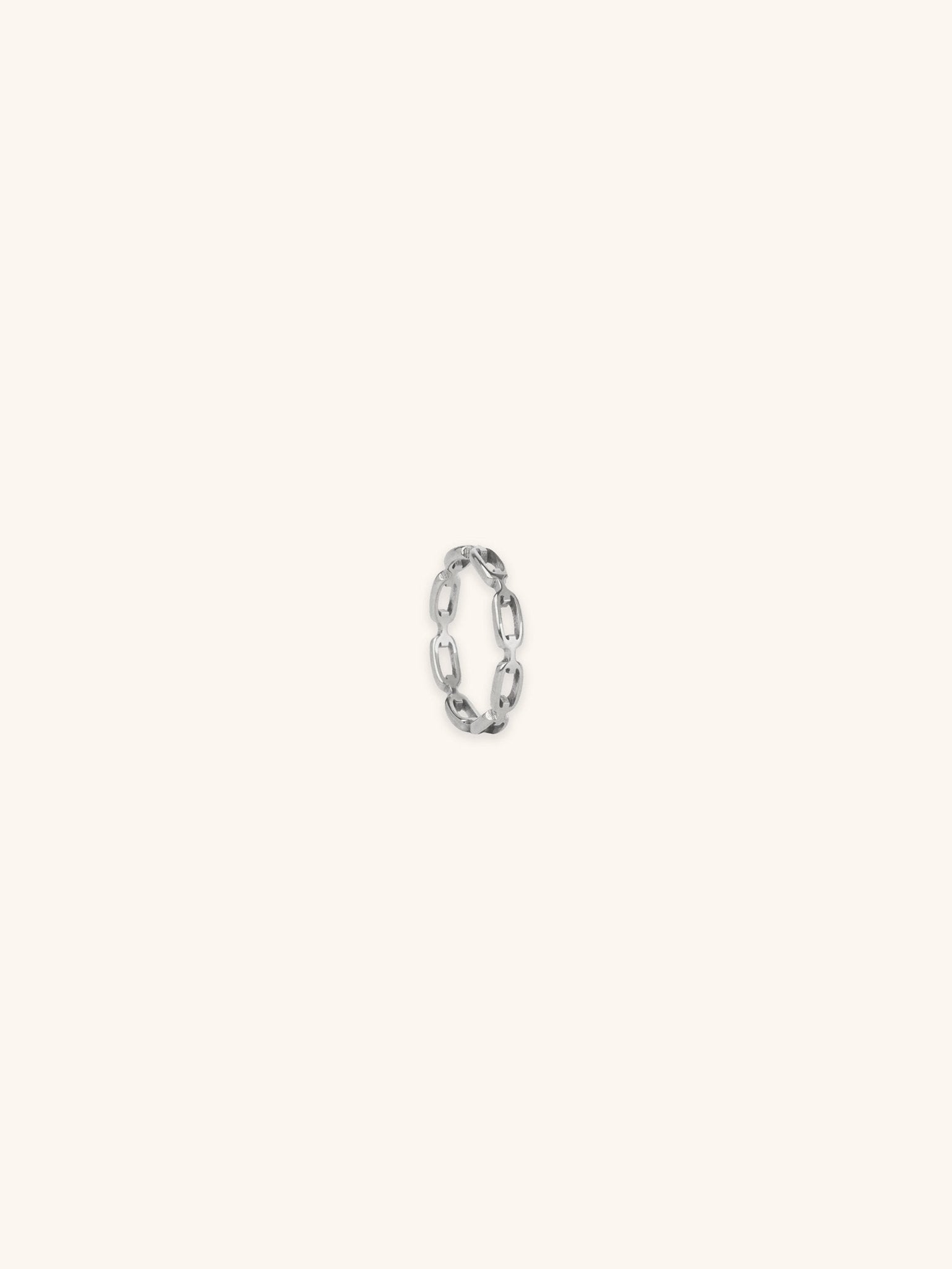 MNML Cleo Flat Chain Ring in titanium silver — front view, chain ring Malaysia
