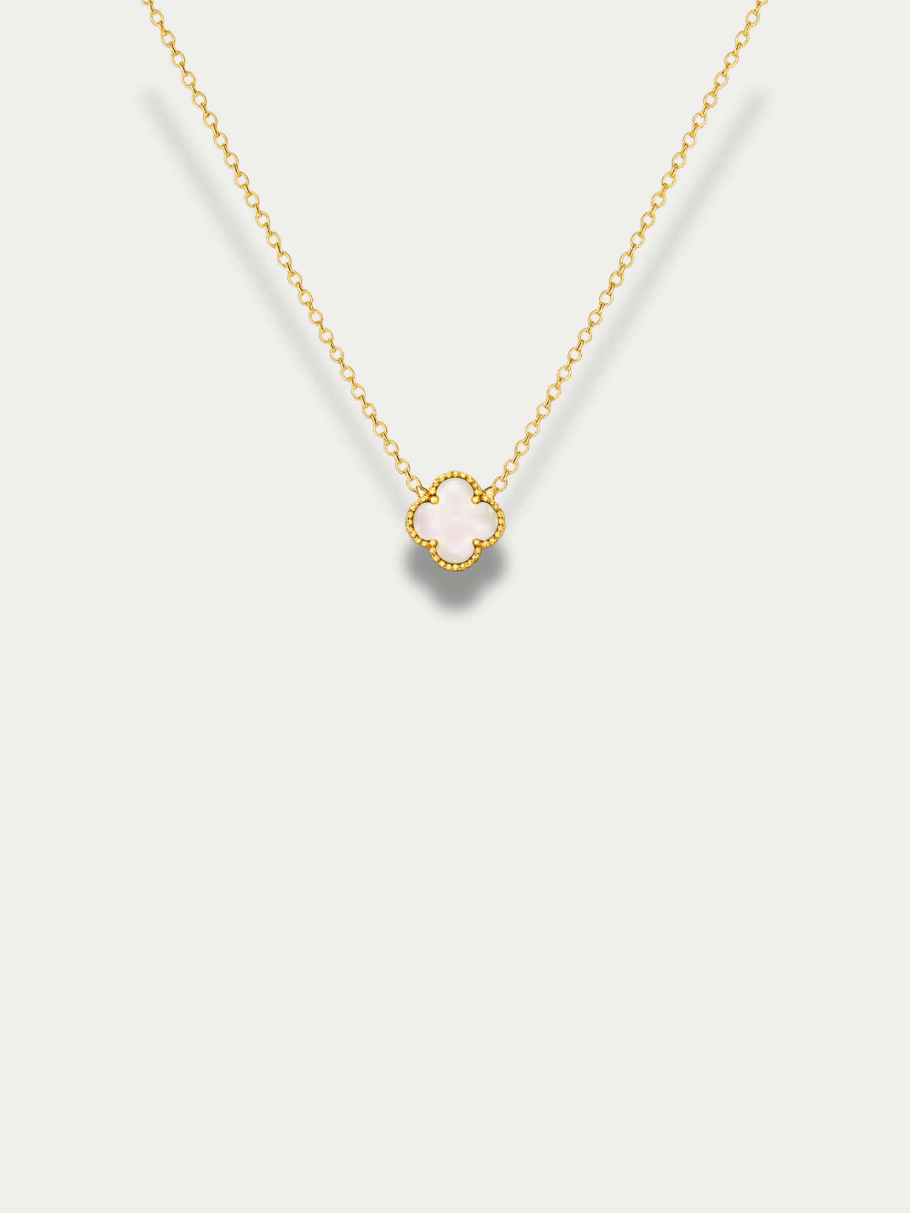 MNML Clover Duo Cable Chain Necklace everyday styling — waterproof titanium clover necklace Malaysia