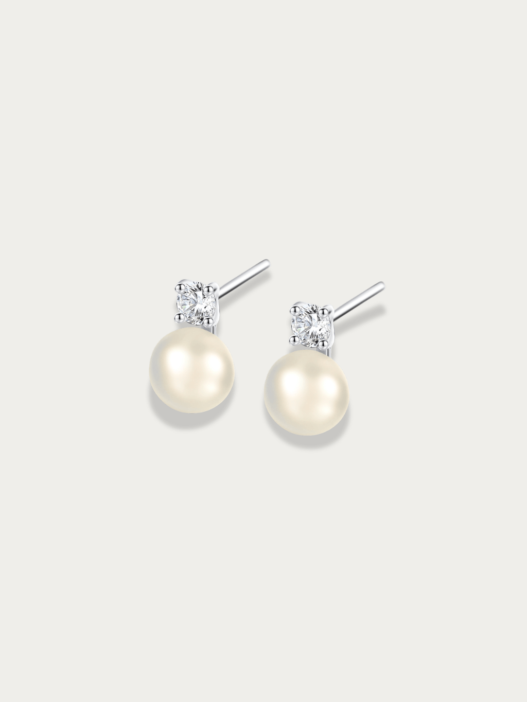 Colette Freshwater Pearl Stud Earrings in 925 sterling silver 