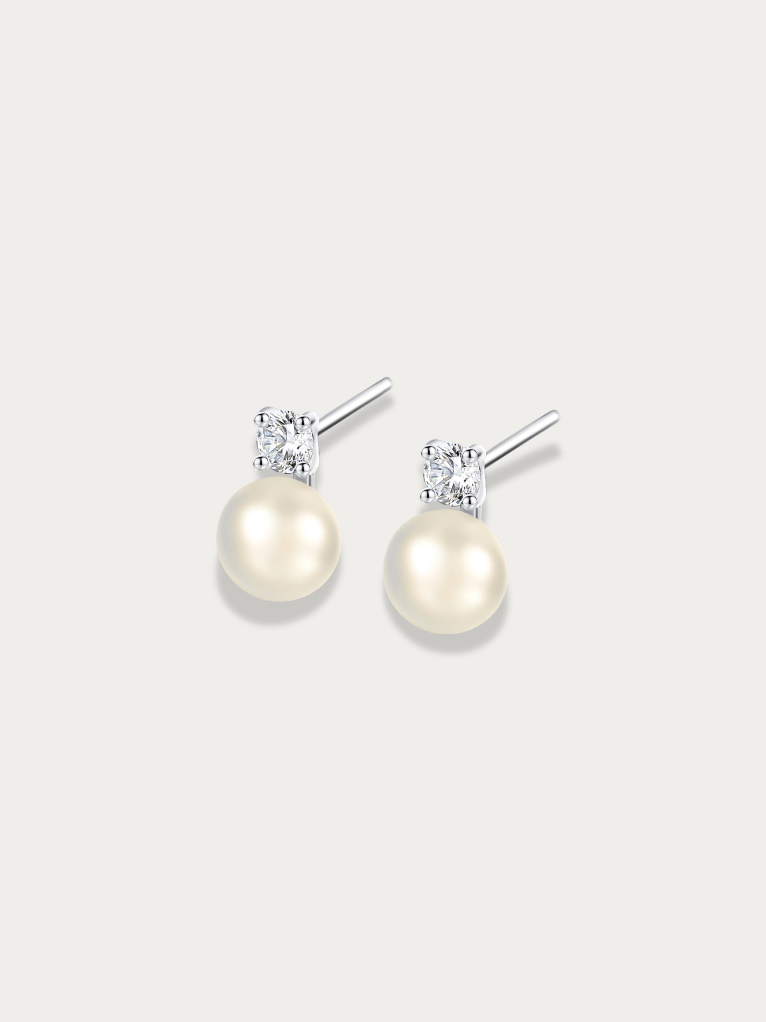 Colette Freshwater Pearl Stud Earrings in 925 sterling silver 