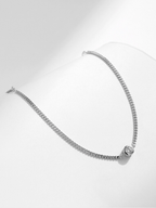 Close-up of 4mm D Color VVS1 moissanite on Daphne bracelet