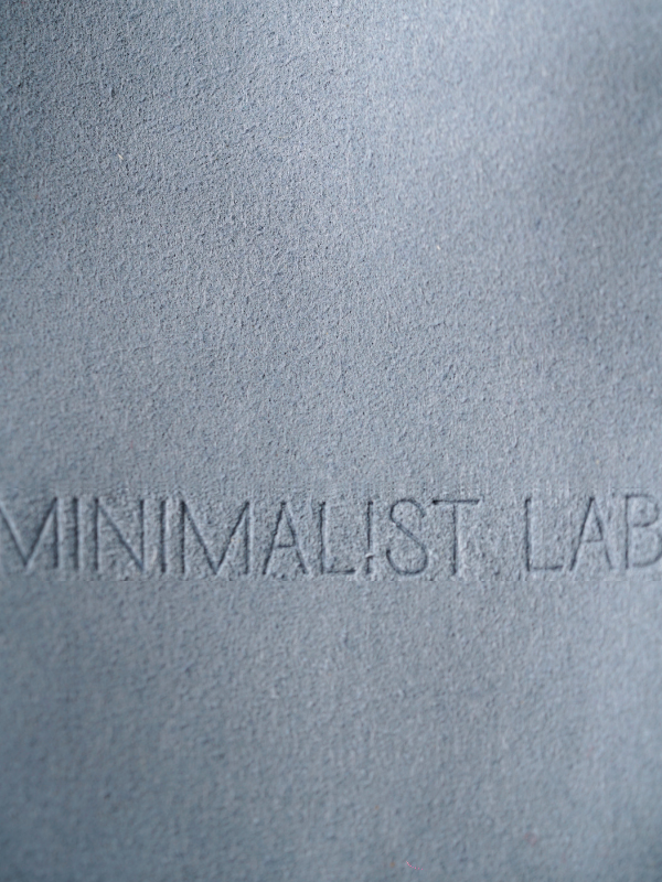 mnml debossed logo jewellery suede pouch