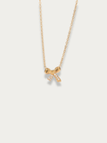 MNML Delicacy Bow Pendant Necklace in titanium gold — gold bow pendant necklace Malaysia