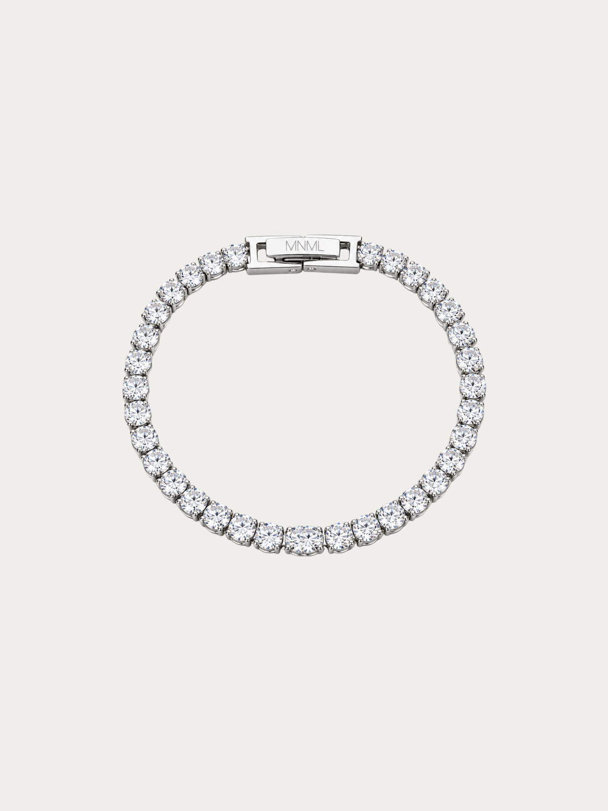 MNML Elements Classic Tennis Bracelet 3mm in titanium with cubic zirconia