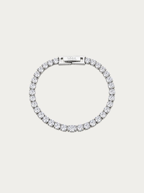 MNML Elements Classic Tennis Bracelet 3mm in titanium with cubic zirconia