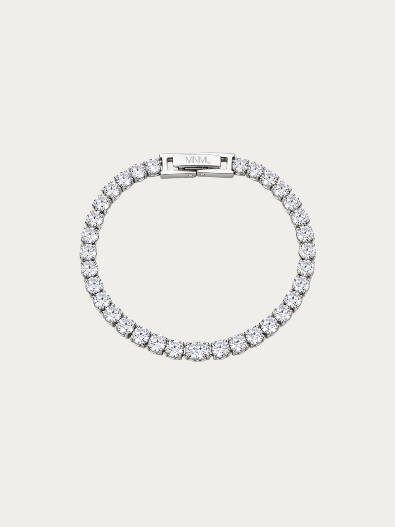 MNML Elements Classic Tennis Bracelet 3mm in titanium with cubic zirconia