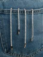 Close-up of 3mm cubic zirconia stones on MNML Elements Tennis Bracelet