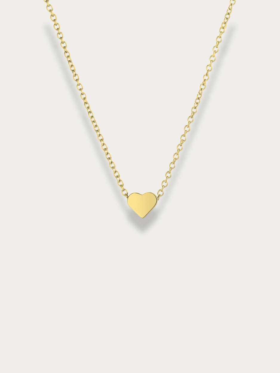 Erina Mini Heart Engravable Necklace in Gold stainless steel 