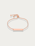 MNML Eterna Engravable Bar Bracelet in stainless steel rose gold — rose gold personalised bracelet