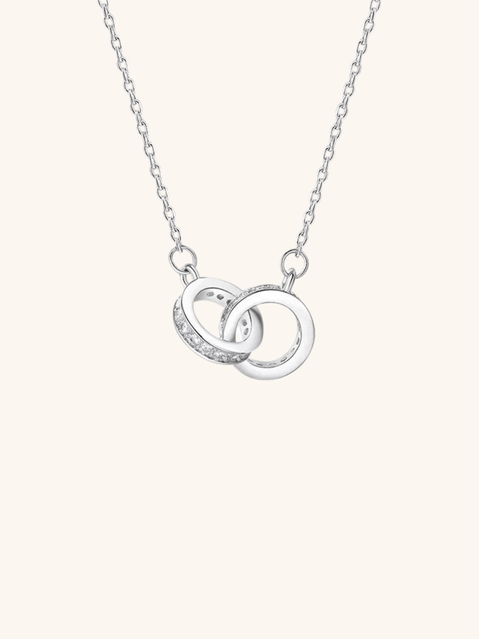 FINLEY Interlocked Diamonds Sterling Silver Necklace, Silver finish