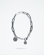 Close-up of oversized paperclip links on MNML Floyd Bracelet — large rectangular link detail