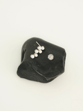 Close-up of pearl cluster arrangement on Kaela earring