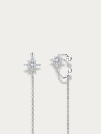 Close-up of celestial star motif on Kaia earrings